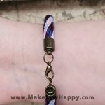 دستبند نخی طرح مارپیچ رنگ بنفش و صورتی، خوشحالی بسازیم