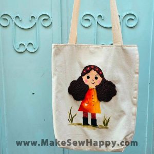 توت بگ طرح دختر بچه مو فرفری، خوشحالی بسازیم