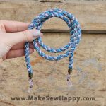 بند عینک بافت نیلی نقره‌ای - خوشحالی بسازیم