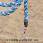 بند عینک بافت نیلی نقره‌ای - خوشحالی بسازیم