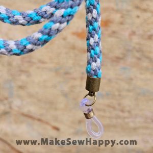 بند عینک بافت نیلی نقره‌ای - خوشحالی بسازیم