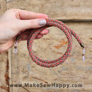 بند عینک بافت ماهگون - قهوه‌ای نارنجی - خوشحالی بسازیم