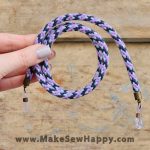 بند عینک بافت گل بنفشه - ارغوانی - خوشحالی بسازیم