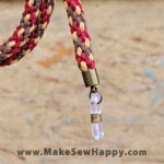 بند عینک بافت برگ‌های پاییزی - قرمز طلایی - خوشحالی بسازیم