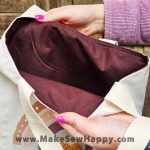 کیف توت بگ طرح رنگین کمان صورتی کمرنگ و قلب کرم