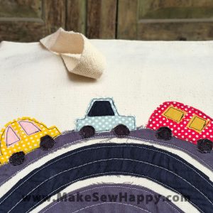 کیف توت بگ طرح جاده بنفش و ماشین‌های رنگی