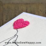 کارت پستال پارچه‌ای طرح فیل با بادکنک صورتی