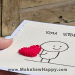 کارت پستال پارچه‌ای طرح دختر و پسر عاشقانه