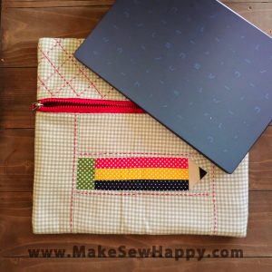 کیف لپتاپ پارچه‌ای طرح مداد