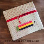 کیف لپتاپ پارچه‌ای طرح مداد