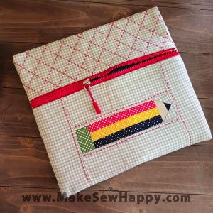 کیف لپتاپ پارچه‌ای طرح مداد