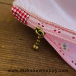 جا مدادی پارچه‌ای طرح عزیزم رنگ صورتی