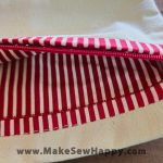 جامدادی پارچه‌ای طرح ساده رنگ سفید و قرمز