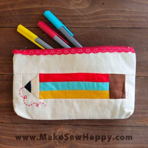 جامدادی پارچه‌ای طرح مداد