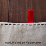 دستگیره آشپزخانه پارچه‌ای مدل خانه طرح آدمک رنگ سفید