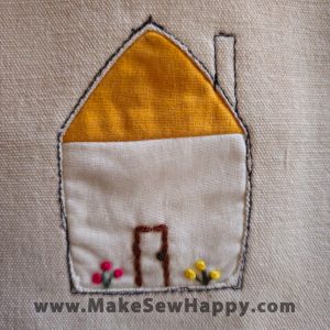 دستگیره آشپزخانه پارچه‌ای مدل مربع طرح خانه