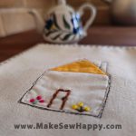 دستگیره آشپزخانه پارچه‌ای مدل مربع طرح خانه