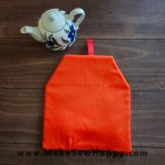 دستگیره آشپزخانه پارچه‌ای مدل خانه طرح دو آدمک