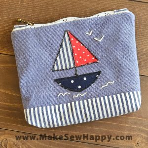 جامدادی پارچه‌ای طرح کشتی رنگ طوسی