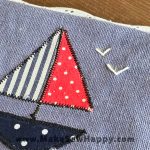 جامدادی پارچه‌ای طرح کشتی رنگ طوسی