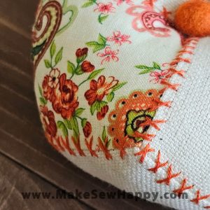 جا سوزنی پارچه‌ای طرح سنتی رنگ نارنجی