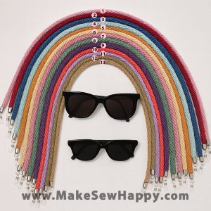 بند عینک بافت تک رنگ