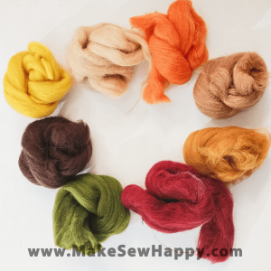 بسته آماده اجرای نقاشی با الیاف کچه سری رنگ‌های پائیزی