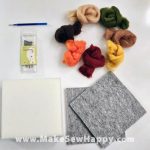 بسته آماده اجرای نقاشی با الیاف کچه سری رنگ‌های پائیزی